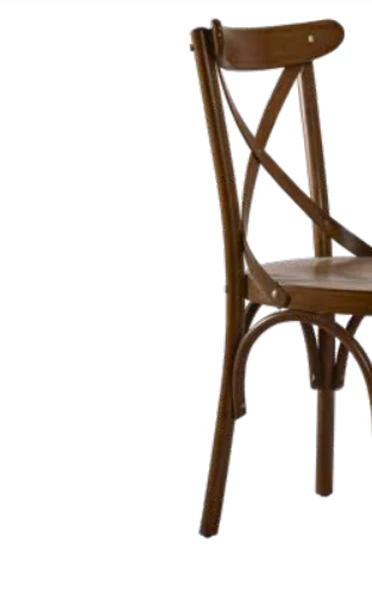 Sandalye 19898 Zus249 Çapraz Sırtlık Model Bambu Retro Ayak Ceviz Renk El Yapım - Resim 3