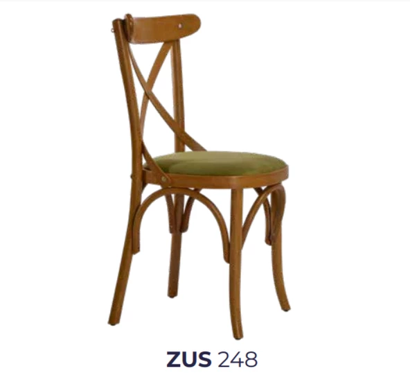 Sandalye 19897 Zus248 Çapraz Sırtlık Model Bambu Retro Ayak Açık Ceviz El Yapım - 7
