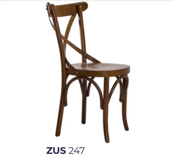 Sandalye 19894 Zus247 Çapraz Sırtlık Model Kayın Bambu  Açık Ceviz Renk El Yapım - 7