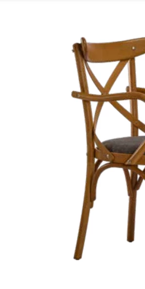 Sandalye 19893 Zus244 ÇAPRAZ Sırtlık Model Kayın Bambu Ceviz Renk KOLÇAK El Yapım - Resim 5