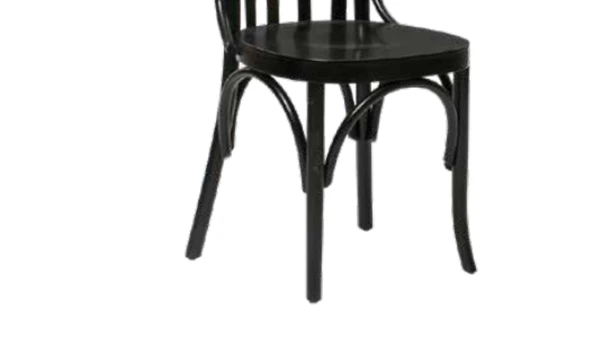 Sandalye 19889 Zus240 Bambu PAPEL Sırtlık Model Siyah Renk Kayın Ayak El yapım - Resim 4