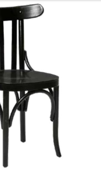 Sandalye 19889 Zus240 Bambu PAPEL Sırtlık Model Siyah Renk Kayın Ayak El yapım - Resim 6