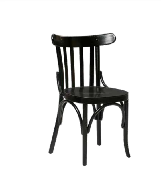 Sandalye 19889 Zus240 Bambu PAPEL Sırtlık Model Siyah Renk Kayın Ayak El yapım - Resim 2