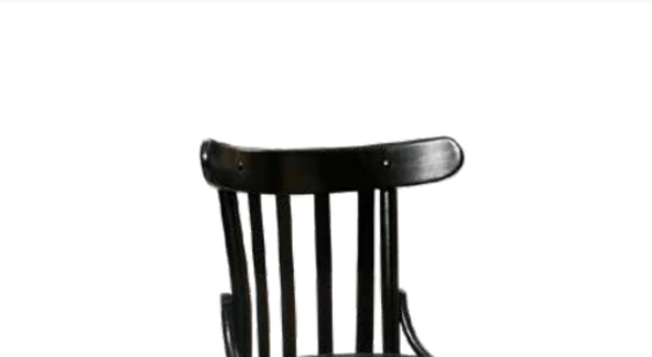 Sandalye 19889 Zus240 Bambu PAPEL Sırtlık Model Siyah Renk Kayın Ayak El yapım - Resim 3