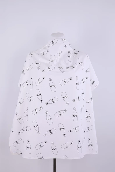 Desenli Emzirme Önlüğü %100 Pamuk 1234 - 8