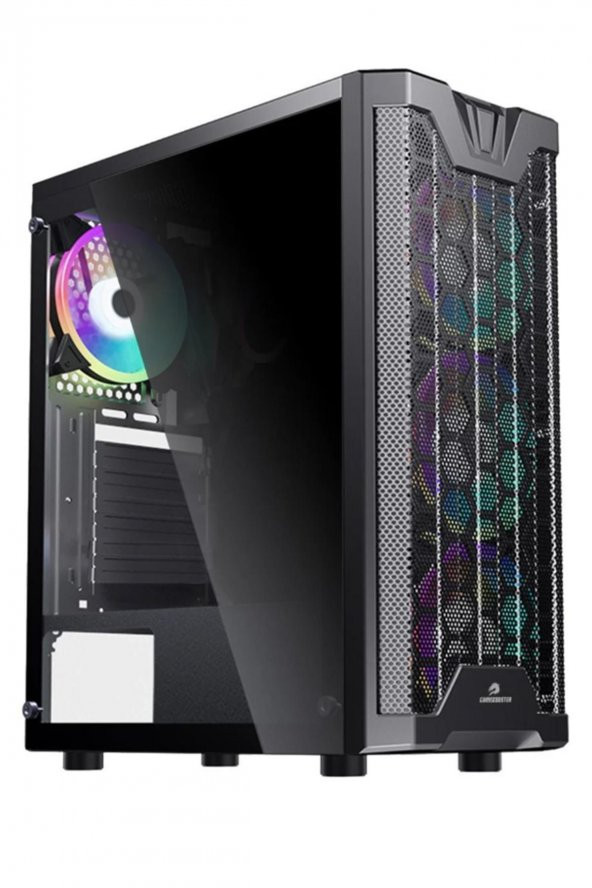 KAS-GAMEBOOSTER GB-F3101B  USB 3.0 ATX MESH RGB FAN SİYAH KASA