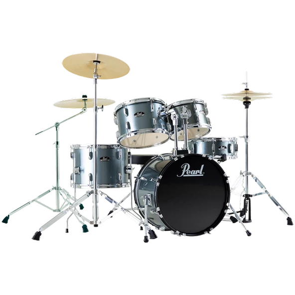 PEARL RS505C/C706 - Roadshow Charcoal Metallic 5 Parça (20B/10T/12T/14F/14S) Aksamlı & Zilli Akustik Davul Seti - 2