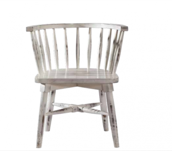 Sandalye ST Zus208 ÇITA Sırtlık Model Parlak Eskitme Beyaz Boya Ahşap Kayın Ayak