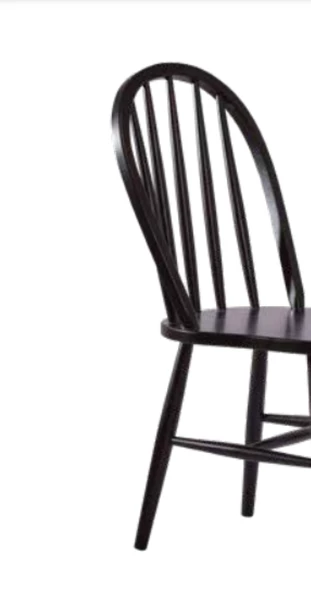 Sandalye 198770 Zus198 Çıtalı Oval Sırtlık Model Ahşap Kayın Ayak Siyah El Yapım - Resim 5