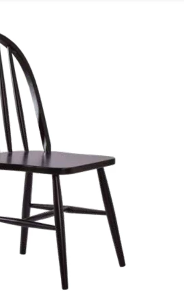 Sandalye 198770 Zus198 Çıtalı Oval Sırtlık Model Ahşap Kayın Ayak Siyah El Yapım - Resim 4