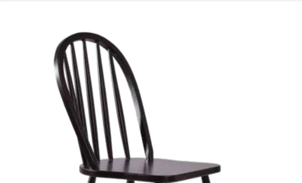 Sandalye 198770 Zus198 Çıtalı Oval Sırtlık Model Ahşap Kayın Ayak Siyah El Yapım - Resim 2