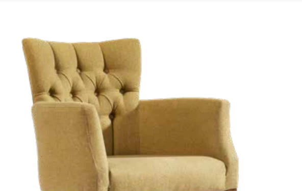 Sandalye 198763 Zus191 Berjer Kapitone Kayın Aslan Ayk Sarı Babyfac Kumş El Yapım - 2