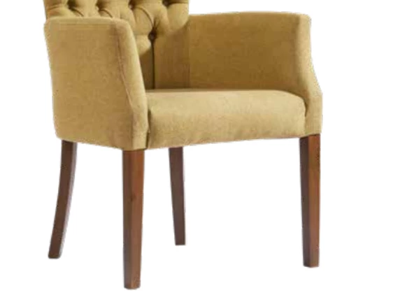 Sandalye 198763 Zus191 Berjer Kapitone Kayın Aslan Ayk Sarı Babyfac Kumş El Yapım - 6