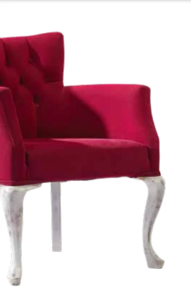 Sandalye 198761 Zus189 Berjer Kapitone Avangart Kayın Retro Ayak  Baby Face Kumaş - 3