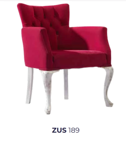 Sandalye 198761 Zus189 Berjer Kapitone Avangart Kayın Retro Ayak  Baby Face Kumaş - 5