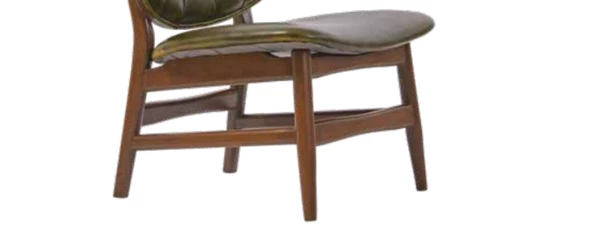 Sandalye 198757 Zus185 Kapitone Kayın Retro Ayak Yeşil Ort Oturum Suni Deri Kumaş - Resim 6