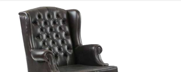 Sandalye 198753 Zus181 Kapitone Model Oyma Ayak Retro Ayak Ceviz -Siyah Suni Deri - Resim 2