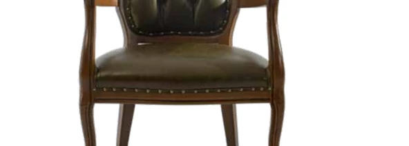 Sandalye 198751 ST Zus177 Kapitone Model Sırtlık Kayın Ayak Ceviz Renk Suni Deri - 6