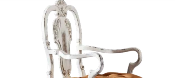 Sandalye 198750 ST Zus176 Klasik Model Oyma Sırtlık-Ayak Kayı Ayak eskitme Beyaz - Resim 6