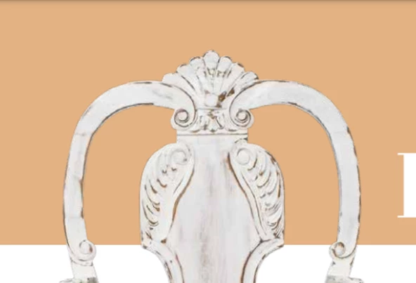 Sandalye 198750 ST Zus176 Klasik Model Oyma Sırtlık-Ayak Kayı Ayak eskitme Beyaz - Resim 8