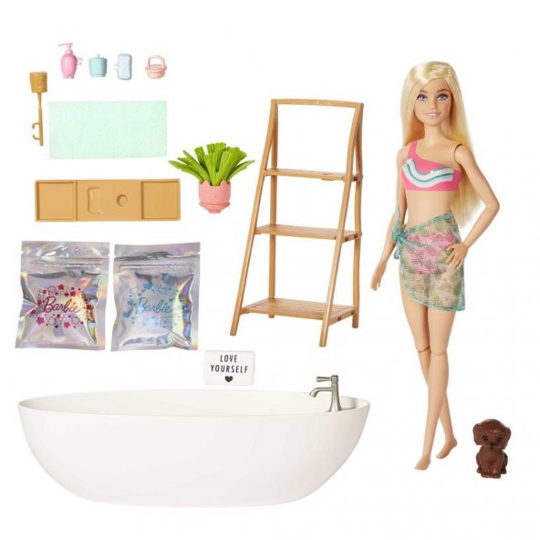 Barbie Wellness Barbienin Spa Günü Set HKT92 Barbie Spada Oyun Seti