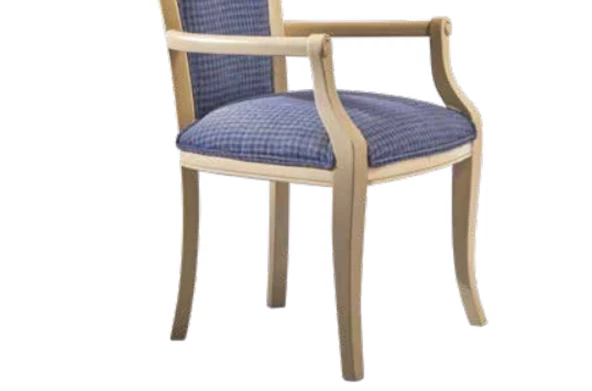 Sandalye 198739 Zus164 Kolçak Model Kayın Retro Ayak Doğal Şönil kumaş El Yapım - Resim 4