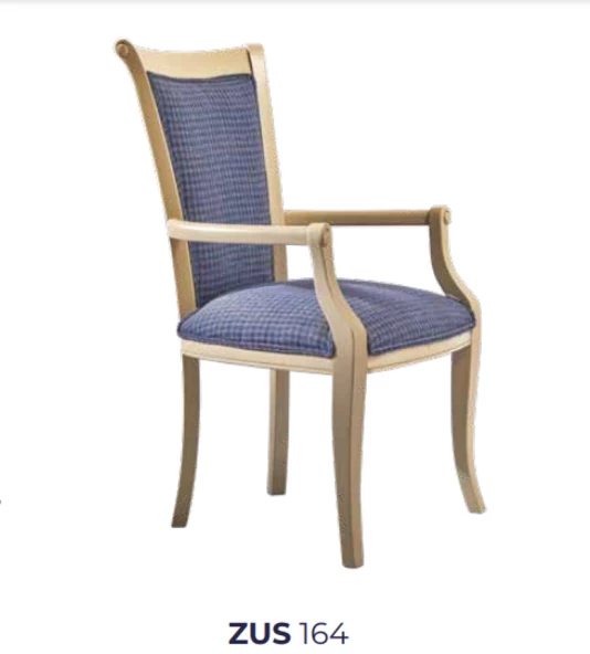 Sandalye 198739 Zus164 Kolçak Model Kayın Retro Ayak Doğal Şönil kumaş El Yapım - Resim 8