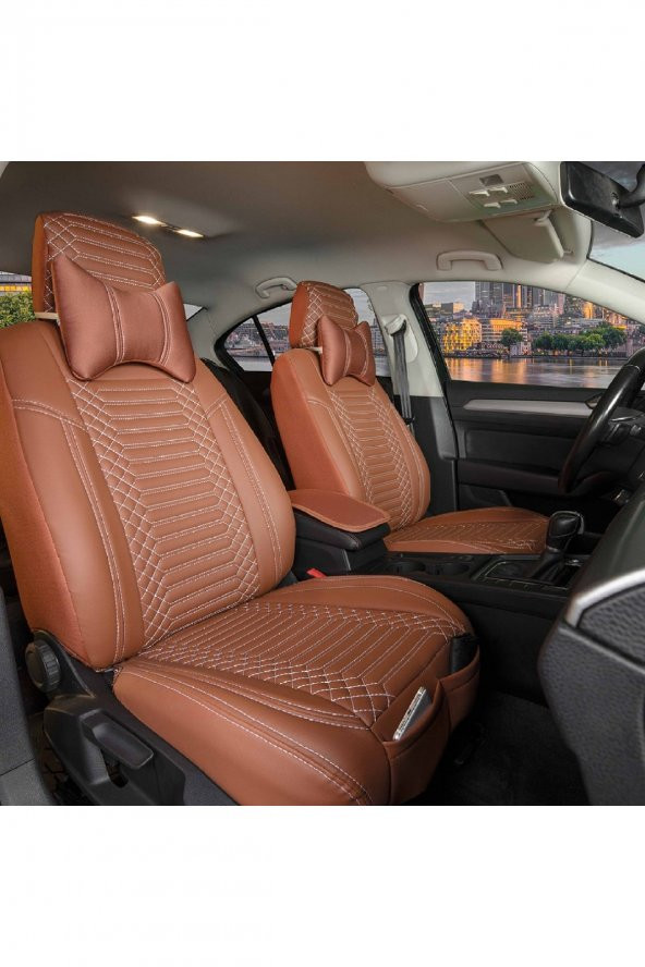 Renault Clio 5 Lüks Deri Oto Koltuk Kılıfı Ön/Arka Set EXCLUSIVE Exclusıve