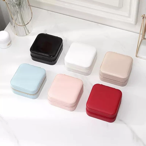 Çoklu Takı Organizeri Takı Kutusu Takı Kutusu  Seyahat Mücevher Çantası - 4