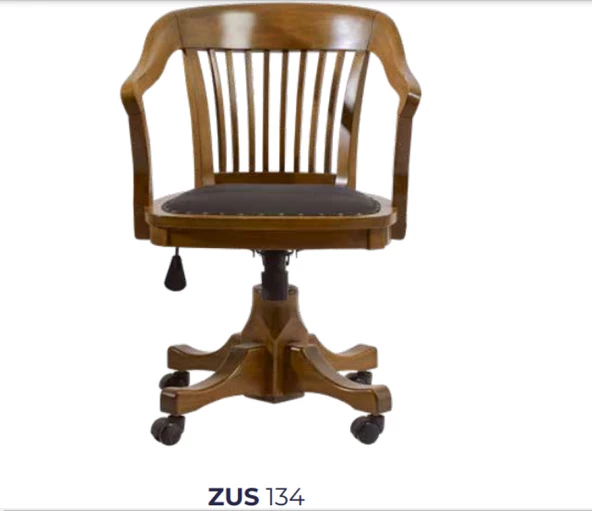 Sandalye19870 Zus134 YARIM KOLÇAK KAFES Amortisörlü Klasik Makam Kol Parlak Ceviz - 7