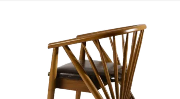 Sandalye 19869 Zus133 Çıta Torna Sırtlık MODEL Ahşap Kayn Geniş Oturum Açık Ceviz - Resim 5