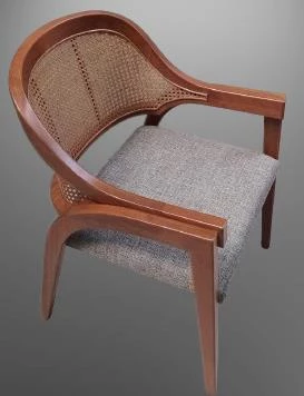 Sandalye 19868 Zus132 Hasır Sırtlık MODEL Ahşap Kayn ORT Otrm Açık Ceviz El Yapım - 5