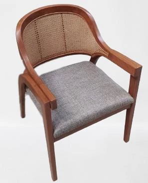 Sandalye 19868 Zus132 Hasır Sırtlık MODEL Ahşap Kayn ORT Otrm Açık Ceviz El Yapım - 6