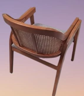 Sandalye 19868 Zus132 Hasır Sırtlık MODEL Ahşap Kayn ORT Otrm Açık Ceviz El Yapım - 4