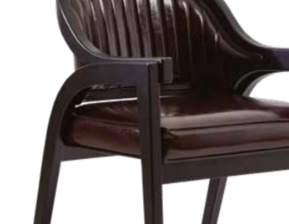 Sandalye 19867 Zus131 Dilimli Sırtlık Kayın Aslan Ayak Suni Deri Döşeme El yapım - 7