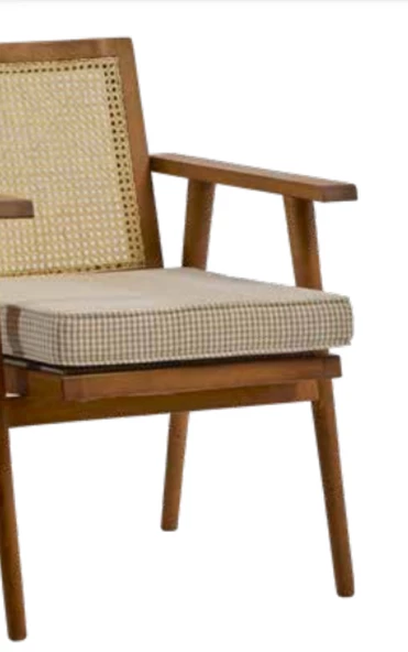 Sandalye 19862 Zus126 Hasır Sırtlık MODEL Tam Kolçk Kayın Ayk Ceviz RENK El Yapım - Resim 4