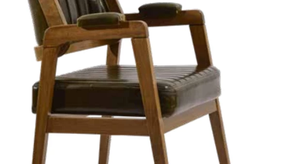 Sandalye 19863 Zus127 Dilim MODEL Kolçaklı Kayın Ortopedik Oturm Suni Deri ElYapı - 3