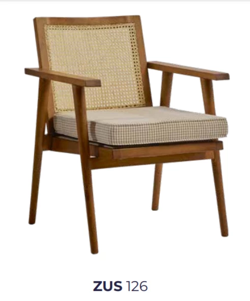 Sandalye 19862 Zus126 Hasır Sırtlık MODEL Tam Kolçk Kayın Ayk Ceviz RENK El Yapım - Resim 8