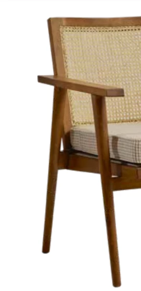 Sandalye 19862 Zus126 Hasır Sırtlık MODEL Tam Kolçk Kayın Ayk Ceviz RENK El Yapım - Resim 3