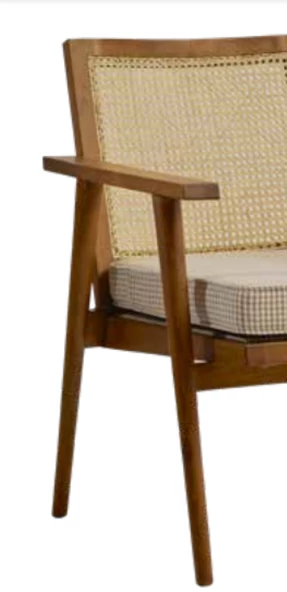 Sandalye 19862 Zus126 Hasır Sırtlık MODEL Tam Kolçk Kayın Ayk Ceviz RENK El Yapım - Resim 7