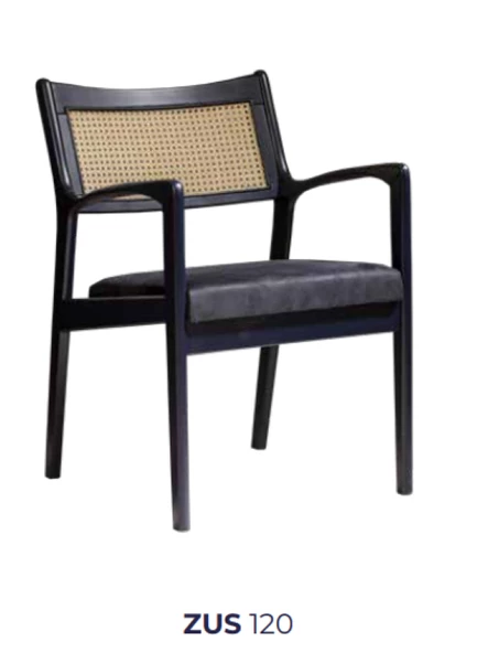 Sandalye 19856 Zus120 Hasır Sırt MODEL Ahşap Kayın ayak Suni Deri Döşeme  El Yapı - Resim 7