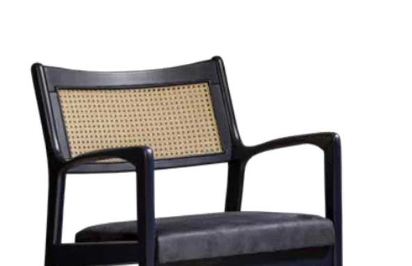 Sandalye 19856 Zus120 Hasır Sırt MODEL Ahşap Kayın ayak Suni Deri Döşeme  El Yapı - Resim 2