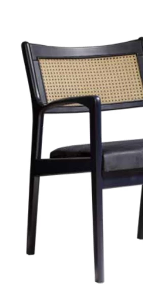 Sandalye 19856 Zus120 Hasır Sırt MODEL Ahşap Kayın ayak Suni Deri Döşeme  El Yapı - Resim 5