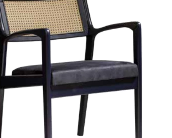 Sandalye 19856 Zus120 Hasır Sırt MODEL Ahşap Kayın ayak Suni Deri Döşeme  El Yapı - Resim 6