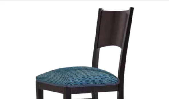 Sandalye 19852 Zus116 Ahşap Sırtlık MODEL Kayn mavi-Siyah Renk Şönil Kumş El Yapı - 2