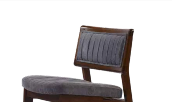 Sandalye 19849 Zus113 Dilim İnovatif MODEL Kayın Ayak BabyFace Gri Kumaş El Yapım - 2