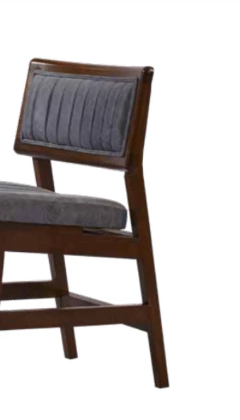Sandalye 19849 Zus113 Dilim İnovatif MODEL Kayın Ayak BabyFace Gri Kumaş El Yapım - 4