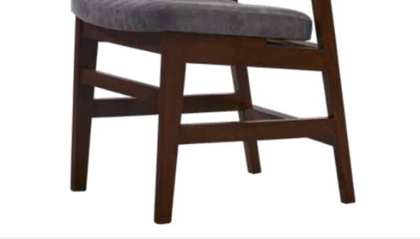 Sandalye 19849 Zus113 Dilim İnovatif MODEL Kayın Ayak BabyFace Gri Kumaş El Yapım - 3