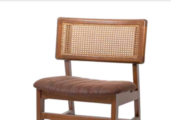 Sandalye 19848 Zus112 Hasır Sırtlık İnovatif Kayın Avangart Aslan  Ayak El Yapım - Resim 3