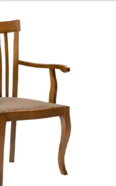 Sandalye19844 Zus108 Aslan Ayak Çıtalı MODEL Tam Kolçaklı Kayın Ceviz El Yapım - Resim 4